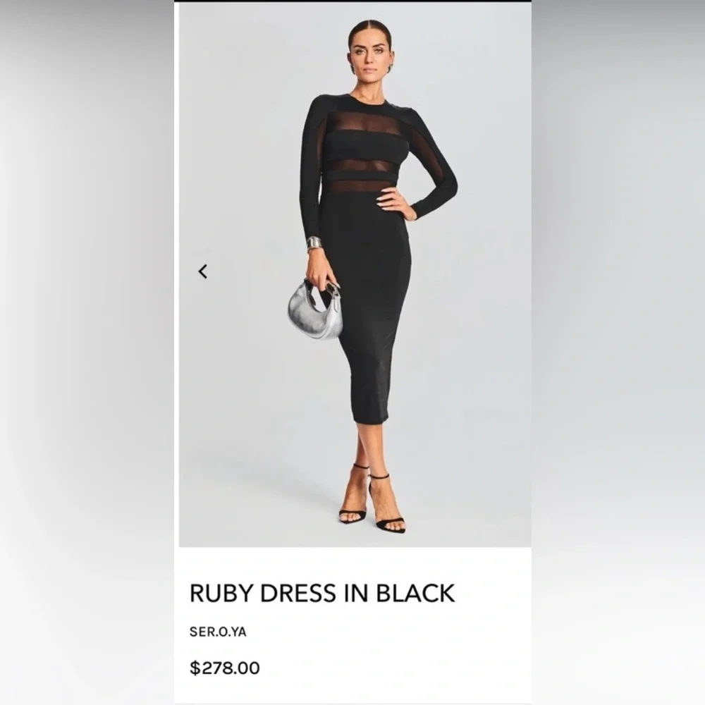 Ser.o.ya Ruby Dress. Color: black. (Size: XS) - Picture 1 of 7